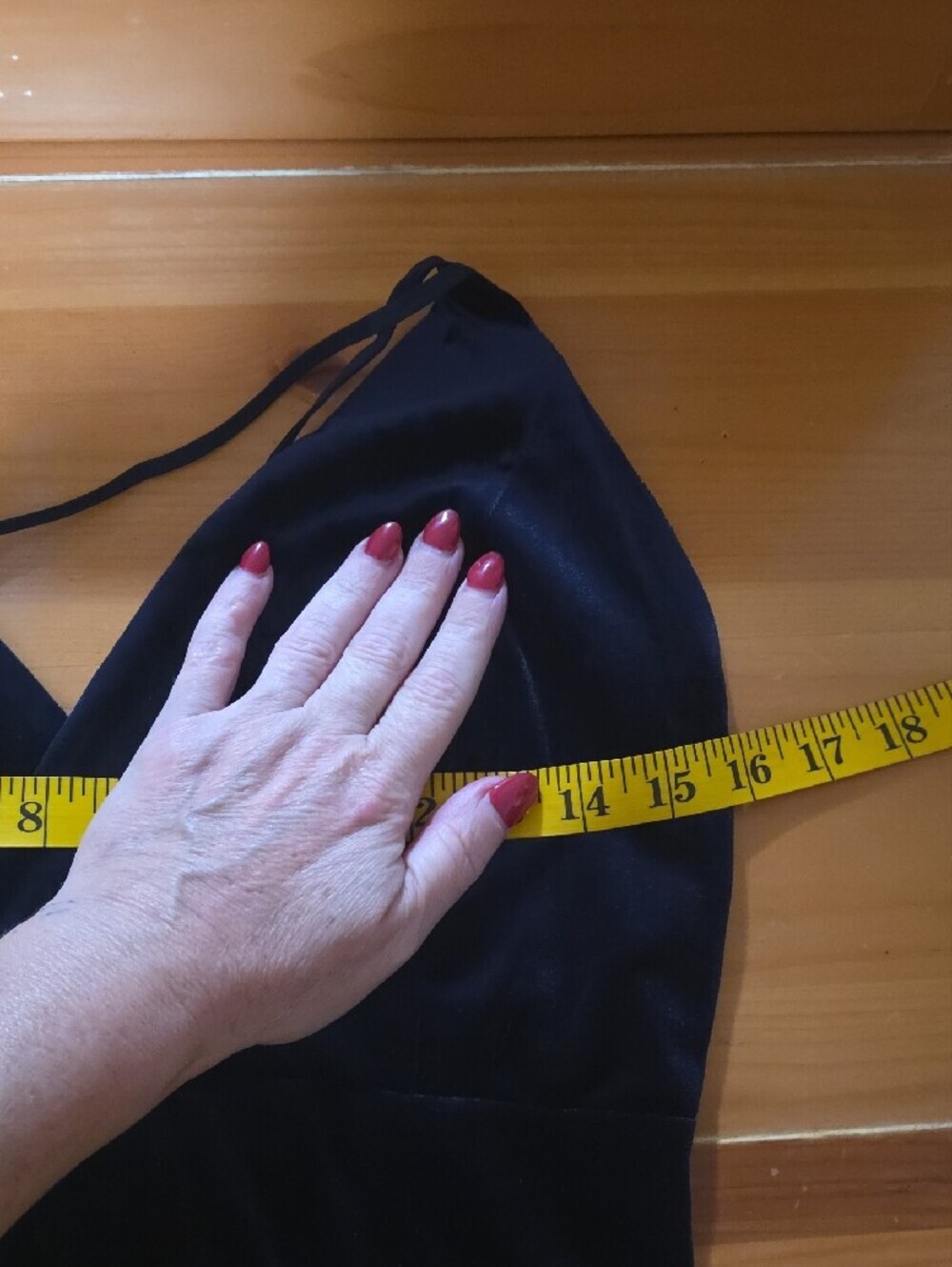 Navy Velvet Spaghetti-Strap Maxi Dress - Picture 5 of 10